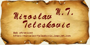Miroslav Telesković vizit kartica